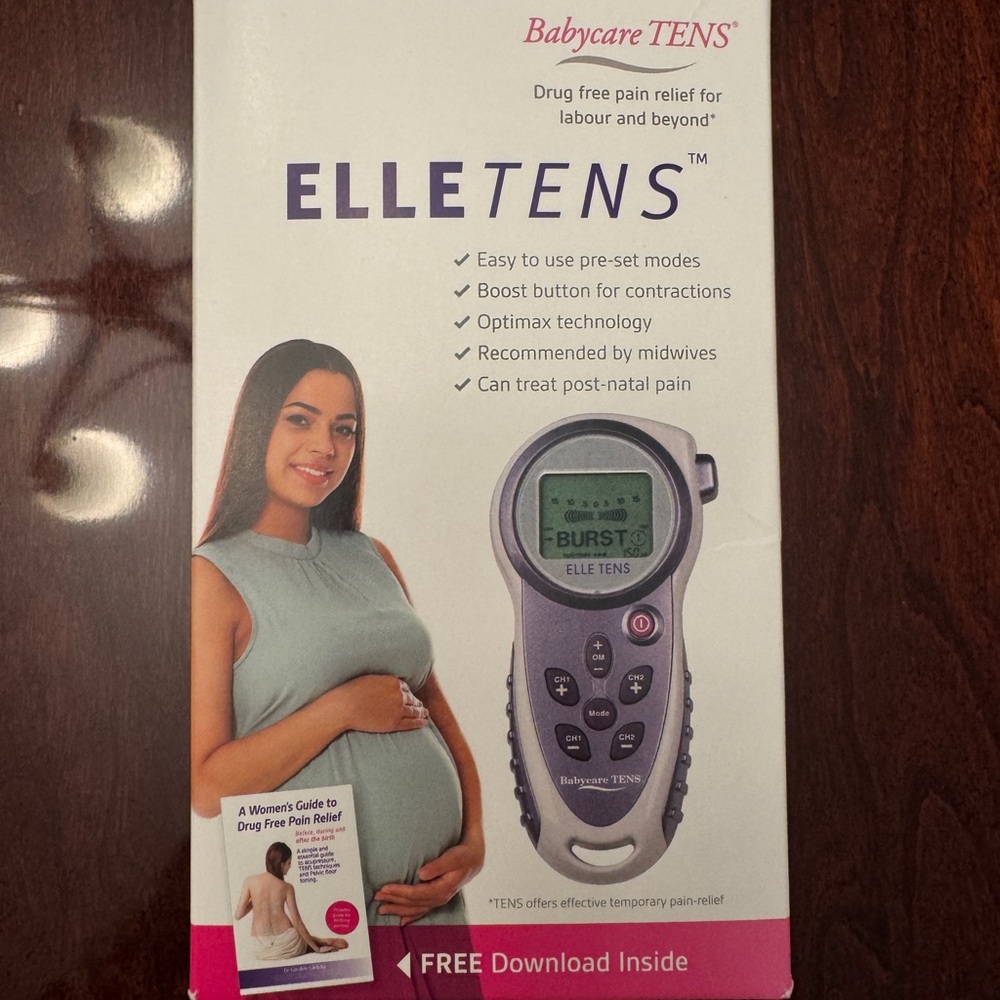 ELLETENS TENS unit for labor or pain relief
